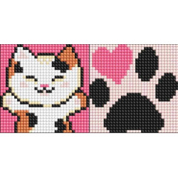 Алмазна мозаїка на магнітній основі для дітей &quot;Пухнасті обійми&quot; 9*9см, пакет, ТМ Ідейка, Україна арт: AMG1048