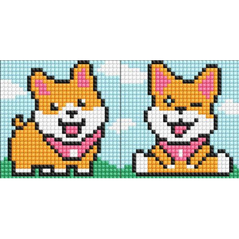 Алмазна мозаїка на магнітній основі для дітей "Грайливі песики" 9*9см, пакет, ТМ Ідейка, Україна арт: AMG1060