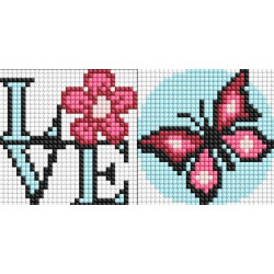 Алмазна мозаїка на магнітній основі для дітей "Граційний метелик" 9*9см, пакет, ТМ Ідейка, Україна арт: AMG1061