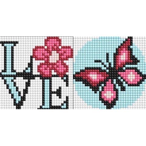 Алмазна мозаїка на магнітній основі для дітей "Граційний метелик" 9*9см, пакет, ТМ Ідейка, Україна арт: AMG1061