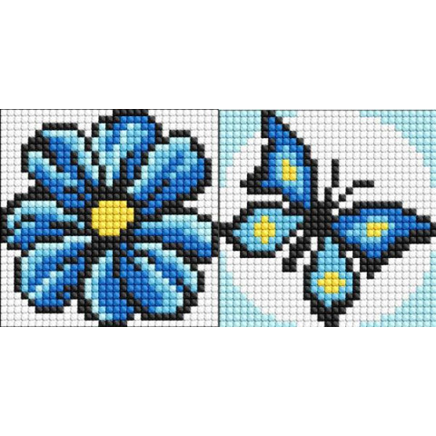 Алмазна мозаїка на магнітній основі для дітей "Синій колір" 9*9см, пакет, ТМ Ідейка, Україна арт: AMG1062