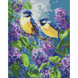 Алмазна мозаїка &quot;Весняний дует&quot; 40*50см, термопакет, ТМ Ідейка, Україна арт: AMO8087