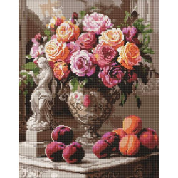 Алмазна мозаїка &quot;Вишукані троянди&quot; 40*50см, термопакет, ТМ Ідейка, Україна арт: AMO8122