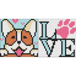 Алмазна мозаїка на самоклеючій основі для дітей &quot;Милий песик&quot; 9*9см, пакет, ТМ Ідейка, Україна арт: AMS1047