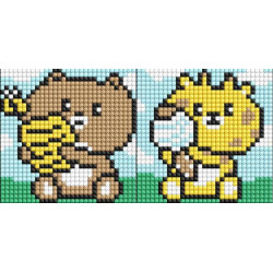 Алмазна мозаїка на самоклеючій основі для дітей "Смаколики" 9*9см, пакет, ТМ Ідейка, Україна арт: AMS1052