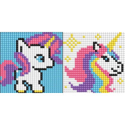 Алмазна мозаїка на самоклеючій основі для дітей &quot;Одноріжка&quot; 9*9см, пакет, ТМ Ідейка, Україна арт: AMS1056