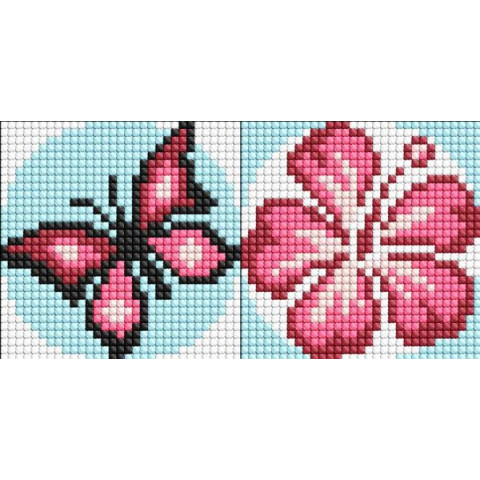 Алмазна мозаїка на самоклеючій основі для дітей "Рожевий колір" 9*9см, пакет, ТМ Ідейка, Україна арт: AMS1063