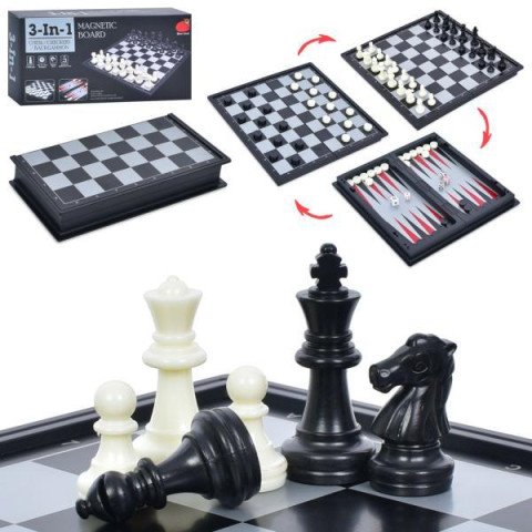 Шахи 3 у 1, в кор. 20,1*3,4*9,7см 