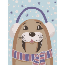 Картина по номерам "Счастливый моржик" 30*40см, термопакет, ТМ ART Craft, Украина