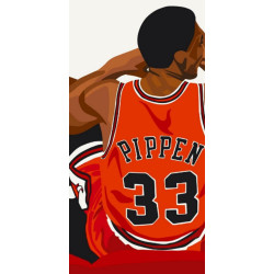 Картина по номерам "Скотти Пиппен" лак 40*80см, термопакет, ТМ ART Craft, Украина