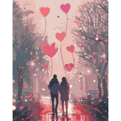 Картина по номерам "Романтическая прогулка" лак 40*50см, термопакет, ТМ ART Craft, Украина