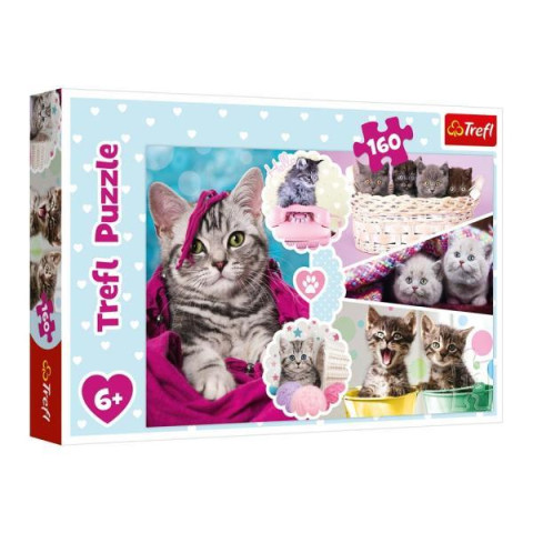Пазли 160 елм. "Милі кошенята", в кор. 29*19*4см, ТМ Trefl, Польща арт: 15371