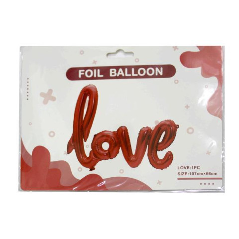 Шарик надувной гирлянда Love 107*66см, пак.22*16см 