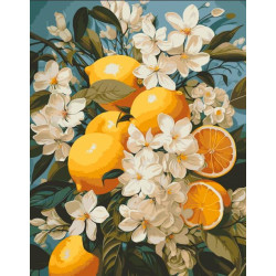 Картина за номерами "Лимонний букет" лак 40*50см, термопакет, ТМ ART Craft, Україна