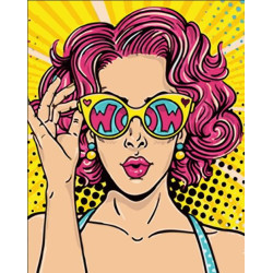 Картина по номерам "Wow girl" лак 40*50см, термопакет, ТМ ART Craft, Украина