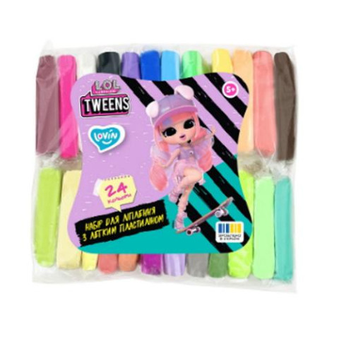 Набір для ліплення з повітряним пластиліном L.O.L. Surprise! Tweens TM 24 кольори класік, пак. 19*16*4см, ТМ Lovin арт: LOL70191