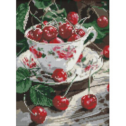 Алмазная мозаика "Вишневое наслаждение" 30*40см, термопакет, ТМ Идейка, Украина