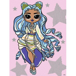 Картина по номерам для детей "L.O.L. Surprise! O.M.G. Fashion show Missy Frost" со стразами 30*40см, термопакет, ТМ Идейка, Украина