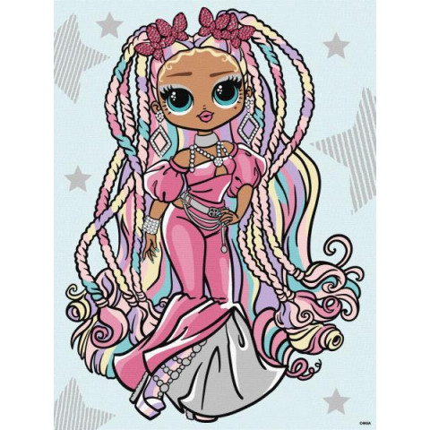 Картина по номерам для детей «L.O.L. Surprise! O.M.G. Fashion show Twist Queen» со стразами 30*40см, термопакет, ТМ Идейка, Украина