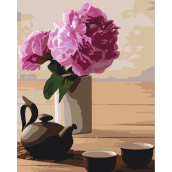 Картина по номерам "Чайная церемония" лак 40*50см, термопакет, ТМ ART Craft, Украина