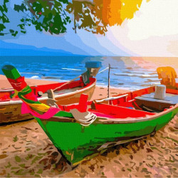 Картина по номерам "На побережье Таиланда" лак 40*40см, термопакет, ТМ ART Craft, Украина