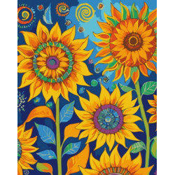 Картина за номерами "Яскраві соняхи" лак 40*50см, термопакет, ТМ ART Craft, Україна арт: 13152-AC
