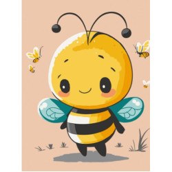 Картина по номерам "Маленькая пчелка" лак 30*40см, термопакет, ТМ ART Craft, Украина