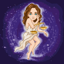 Картина по номерам "Знаки зодиака. Весы" лак 40*40см, термопакет, ТМ ART Craft, Украина