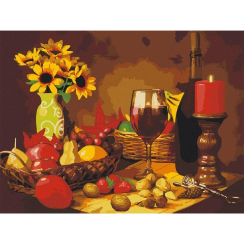 Картина за номерами "Фруктова вечеря" лак 40*50см, термопакет, ТМ ART Craft, Україна арт: 12139-AC