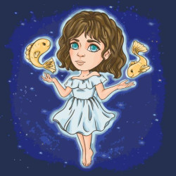 Картина по номерам "Знаки зодиака. Рыбы" лак 40*40см, термопакет, ТМ ART Craft, Украина