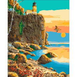 Картина по номерам "Маяк Сплит- Рок" лак 40*50см, термопакет, ТМ ART Craft, Украина