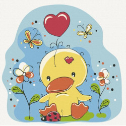 Картина по номерам "Уточка" лак 30*30см, термопакет, ТМ ART Craft, Украина