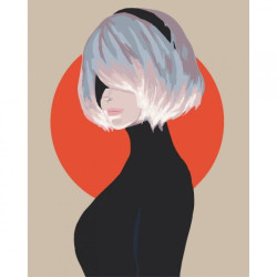 Картина по номерам "Девушка воин" лак 40*50см, термопакет, ТМ ART Craft, Украина