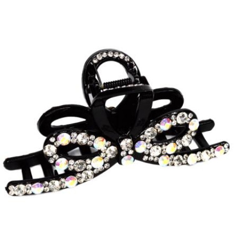 Краб для волос бант с камнями, пак. 10*6см 