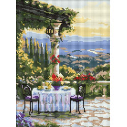 Алмазная мозаика "Живописный ужин" 30х40см, термопакет, ТМ Идейка, Украина