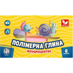 Полімерна глина флуоресцентна 6 кольорів, в кор. 16*9,5см, ТМ Школярик, Україна арт: 83911902-UA