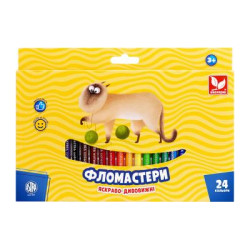 Фломастери 24 кольори, в кор. 26*18см, ТМ Школярик, Україна арт: 314107003-UA