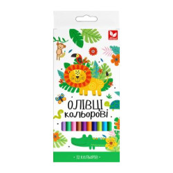 Карандаши цветные трехгранные Школярик 12 цветов, кор. 21*9см, ТМ Школярик, Украина