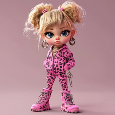 Алмазна мозаїка "Леопардовий гламур", 20*20см, на рамці, в кор. 21*21*2,5см, ТМ Dreamtoys арт: S10105