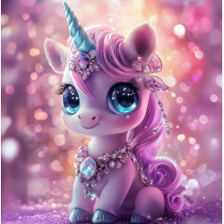 Алмазная мозаика "Волшебное сияние единорога", 20*20см, на рамке, в кор. 21*21*2,5см, ТМ Dreamtoys