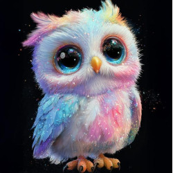 Алмазная мозаика "Космическая сова", 20*20см, на рамке, в кор. 21*21*2,5см, ТМ Dreamtoys