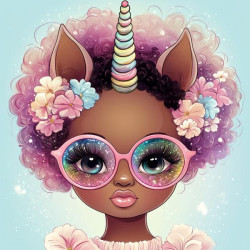 Алмазная мозаика "Магический единорог", 20*20см, на рамке, в кор. 21*21*2,5см, ТМ Dreamtoys