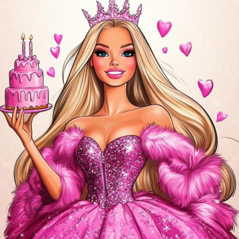 Алмазна мозаїка "Рожеве торжество", 20*20см, на рамці, кор. 21*21*2,5см, ТМ Dreamtoys арт: S10146