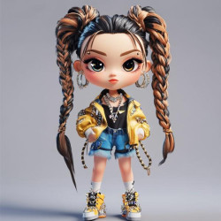 Алмазная мозаика "Городская кукла", 20*20см, на рамке, в кор. 21*21*2,5см, ТМ Dreamtoys