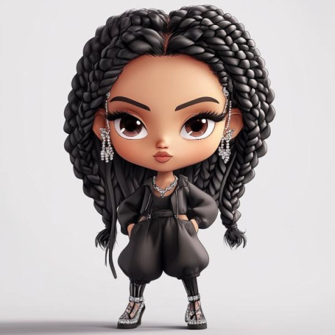 Алмазна мозаїка "Модниця у чорному", 20*20см, на рамці, в кор. 21*21*2,5см, ТМ Dreamtoys арт: S10156