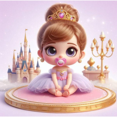 Алмазна мозаїка "Принцеса Baby", 20*20см, на рамці, в кор. 21*21*2,5см, ТМ Dreamtoys арт: S10170