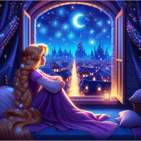 Алмазна мозаїка "Заплутана історія", 20*20см, на рамці, в кор. 21*21*2,5см, ТМ Dreamtoys арт: S10208