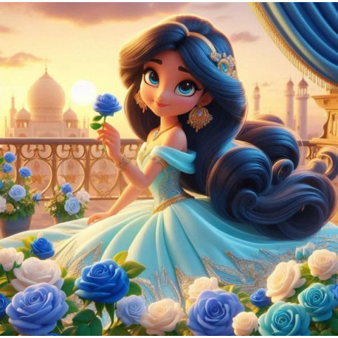 Алмазна мозаїка "Принцеса", 20*20см, на рамці, в кор. 21*21*2,5см, ТМ Dreamtoys арт: S10213