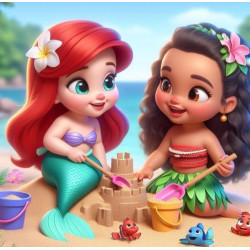 Алмазна мозаїка &quot;Веселощі на пляжі&quot;, 20*20см, на рамці, в кор. 21*21*2,5см, ТМ Dreamtoys арт: S10225