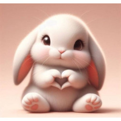 Алмазна мозаїка &quot;Милий зайчик&quot;, 20*20см, на рамці, в кор. 21*21*2,5см, ТМ Dreamtoys арт: S10228